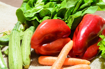 composition of fresh vegetables