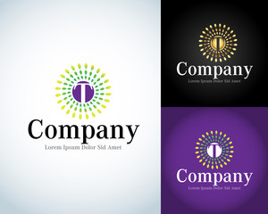 Letter T Logo template. T Letter Design Vector with rays.Type Characters Logotype symbols. Isolated vector illustration.
