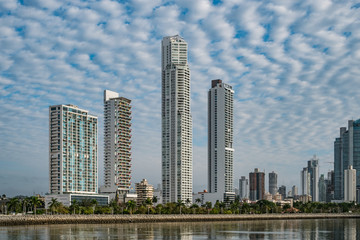 Fototapeta na wymiar city skyline, skyscraper buildings, modern cityscape 