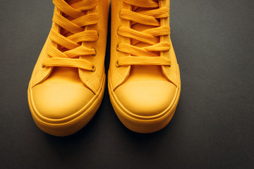 Stylish yellow sneakers