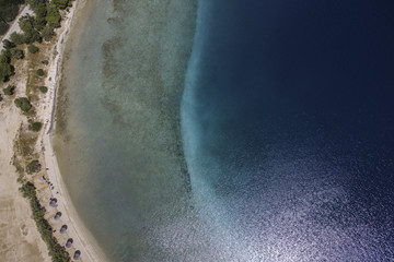 Aerial drone photo of lake/sea
