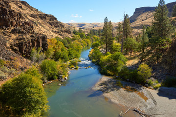 Fototapeta na wymiar White River canyon view in Eastern Oregon USA Pacific Northwest.