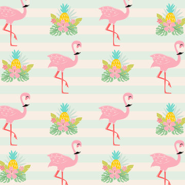 Cute flamingo pattern