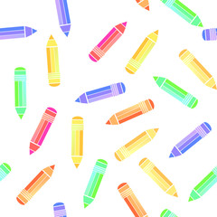 Colorful Pencil Seamless Pattern