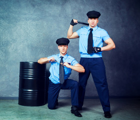 striptease dancers  policemen