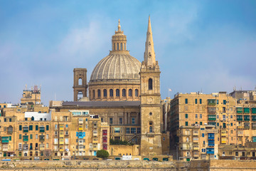 Fototapeta na wymiar View of Valletta the capital city of Malta
