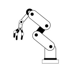 Robot arm machine vector illustration graphic design