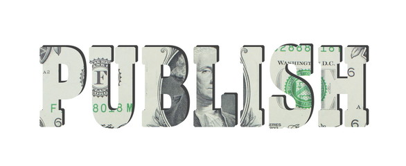 Publish. American dollar banknotes. Money texture. Isolated on white background