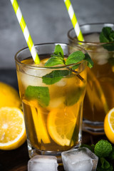 Iced tea. Cold summer drink.