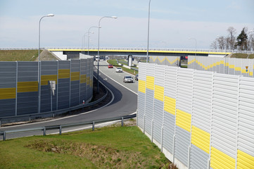 Exit from the motorway to the rest area