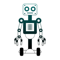 Robot technology cartoon vector illustration graphic design