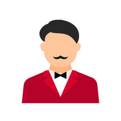 Male avatar without a face. Vector flat illustration.