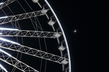 Ferris Wheel and moon