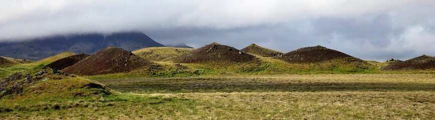 The Vatnsdalsholar hills in the northwest of Iceland were formed by giant rockslides