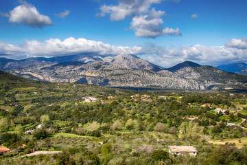 Fototapeta na wymiar mediterrane Berglandschaft, Supramonte, Sardinien