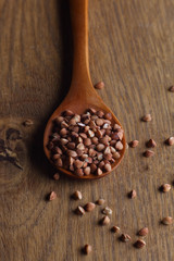 buckwheat in spoon