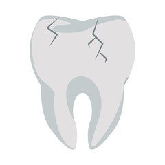 Tooth broken cartoon vector illustration graphic design