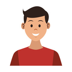 Young man cartoon vector illustration graphic design
