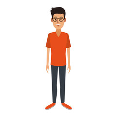 Fototapeta premium Young man cartoon vector illustration graphic design
