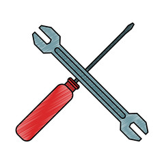 Tools crossed symbol vector illustration graphic design