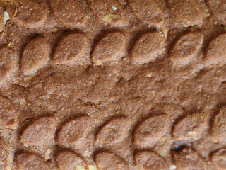 close-up of a cereal biscuit texture