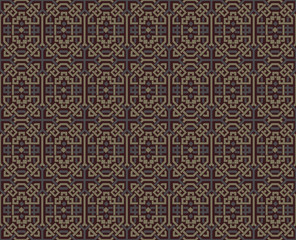 Seamless pattern decorative symmetries, ornament pattern vector illustration