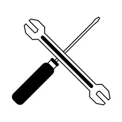 Tools crossed symbol vector illustration graphic design