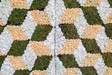 Seamless texture of flowers for the wedding ceremony. Background for your design.