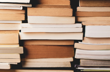 Multiple Stacks of Books Background