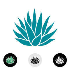 Blue agave plant vector silhouette. - obrazy, fototapety, plakaty