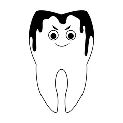 clean tooth cartoon vector illustration graphic design