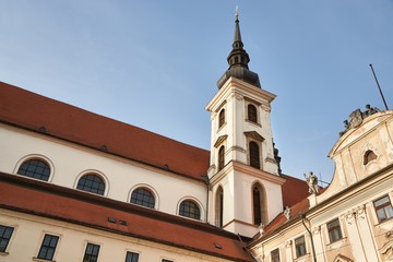 Fototapeta premium Church tower in a town