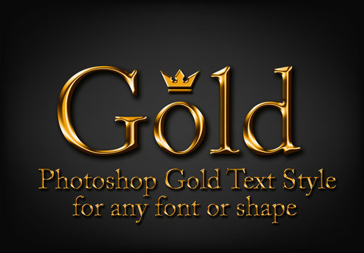 Shiny Gold Text Style