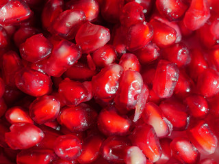 pomegranate red seeds background