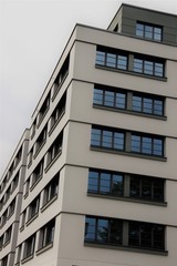 a modern office building with lots of windows