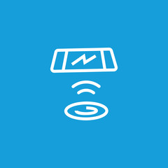 Telephone and charging pad line icon © SurfupVector