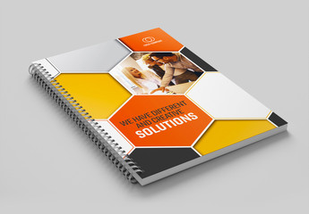 Orange and Yellow Branded Notebook Layout