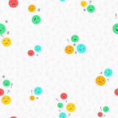 Social emoji chat icon pattern background art