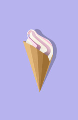 Stylish pattern with ice cream