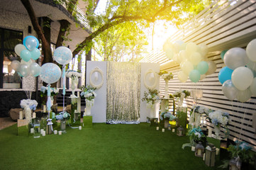 Party wedding decoration outdoor.