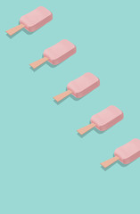 Stylish pattern with ice cream