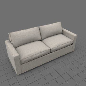 Transitional two seat sofa
