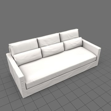 Transitional three seat sofa