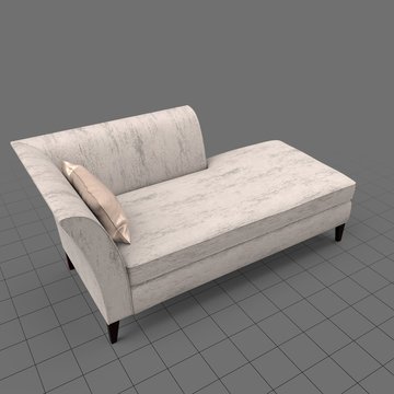 Transitional chaise
