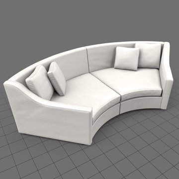 Transitional corner sofa