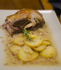 Lamb and potatoes dish