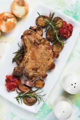Perfect pork loin chop steak