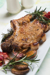 Perfect pork loin chop steak