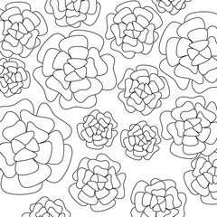 background of floral design. black and white design. vector illustration