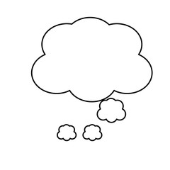 speech cloud icon over white background, vector illustration